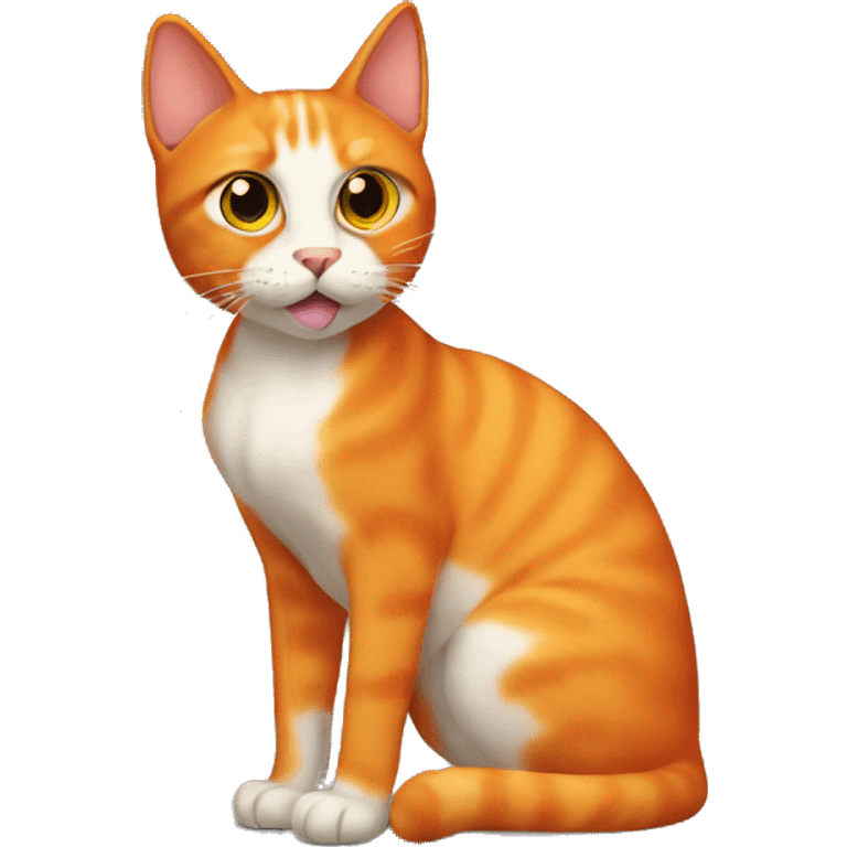 Orange skinny cat  emoji