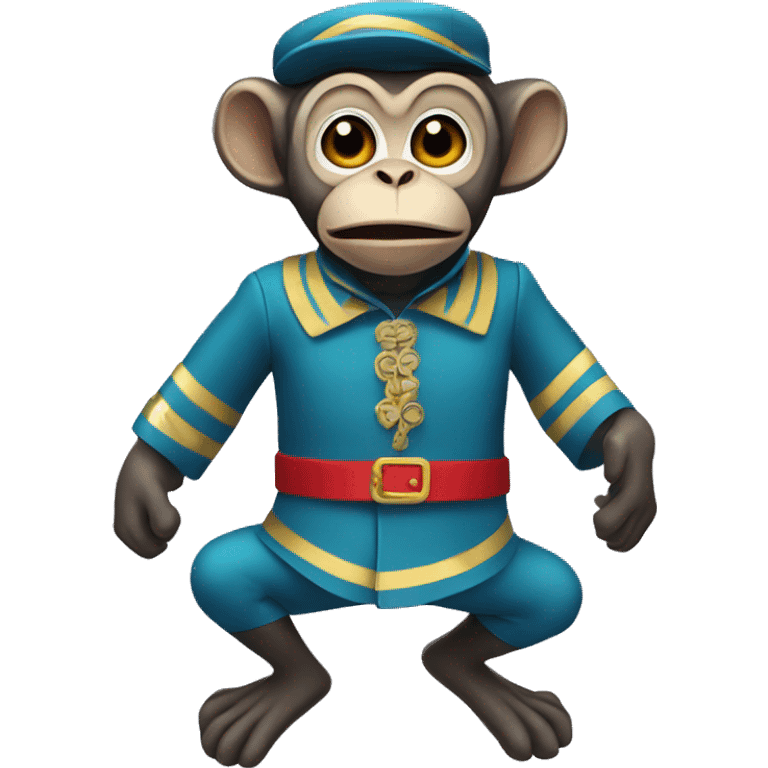 flying monkey wearing a bell hop uniform emoji