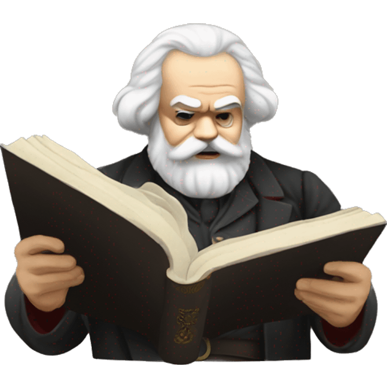 karl marx reading emoji