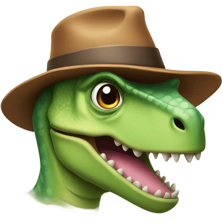 Dinosaurs with a hat emoji