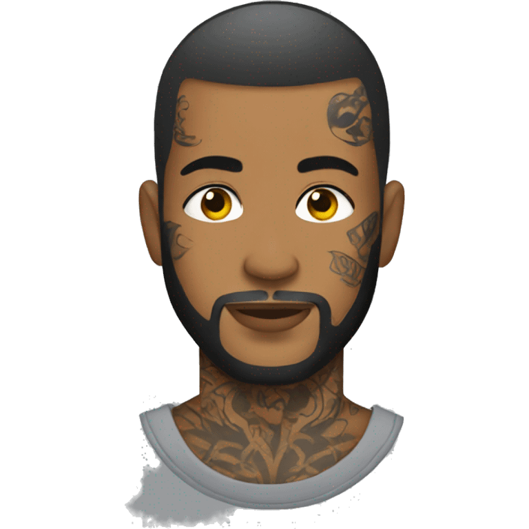 Inmate with tattoos emoji