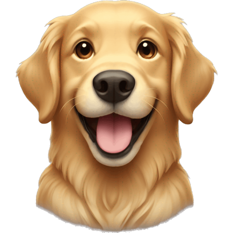 Golden retriever smiling  emoji