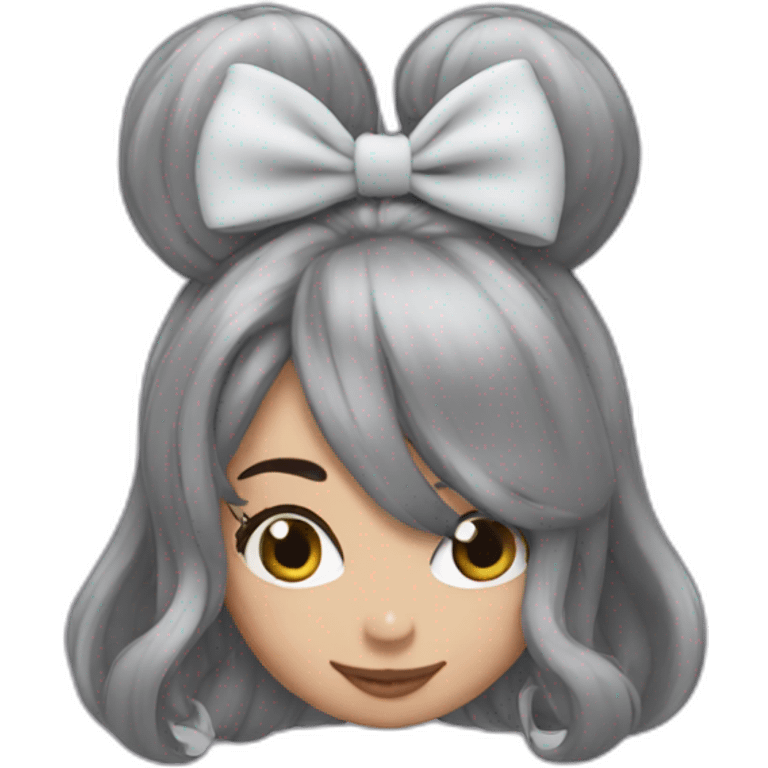 Minnie pelo gris chica emoji