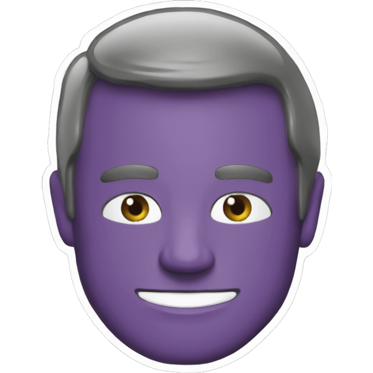 Macron qui est sur une aubergine  emoji