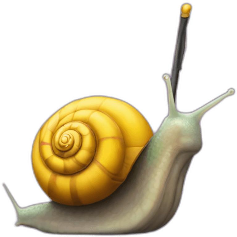 Snail with a non binary flag emoji