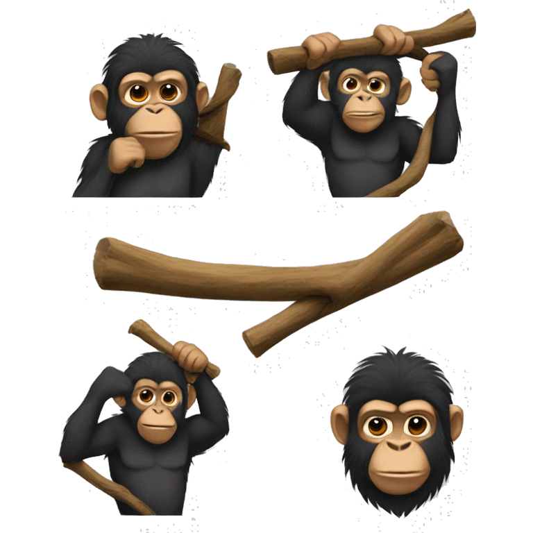 Apes together strong bundle of sticks emoji