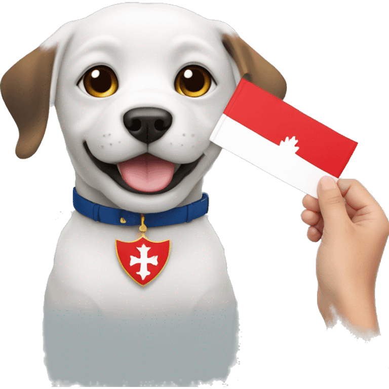 Tbilisi flag in dog hand emoji