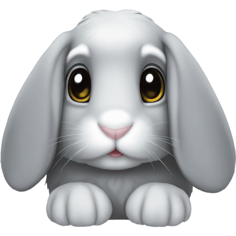 grey lop bunny emoji