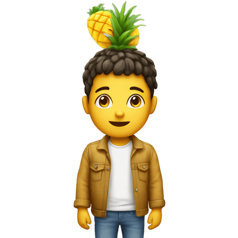 kid with pineapple hat  emoji