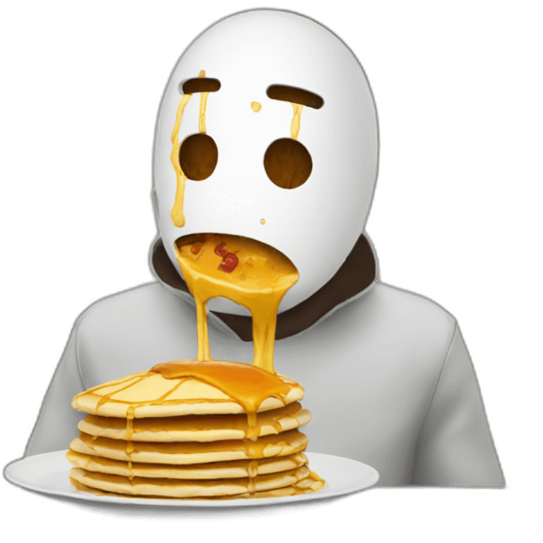 Elon mask eat pancake emoji