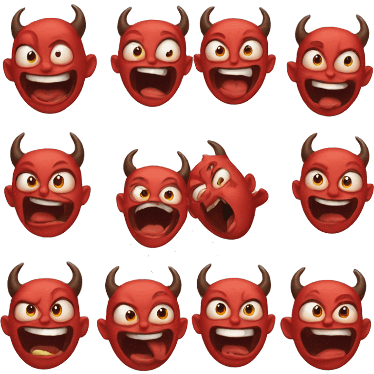 Devil with excited faces  emoji