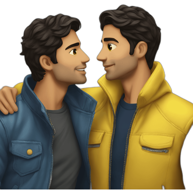 gabriel attal kissing his yellow jacket husband goodnight emoji