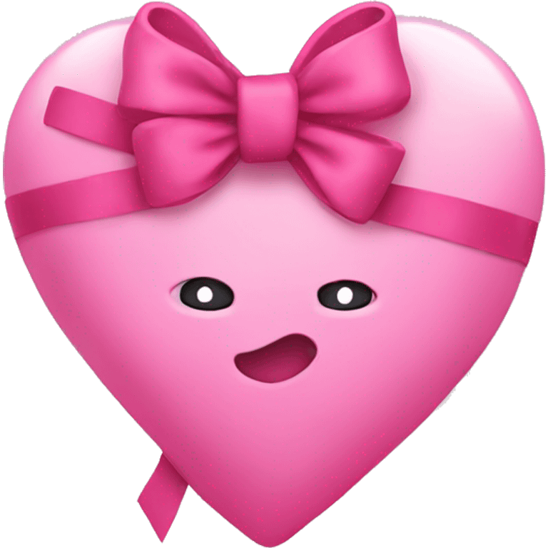 A pink heart with a bow emoji