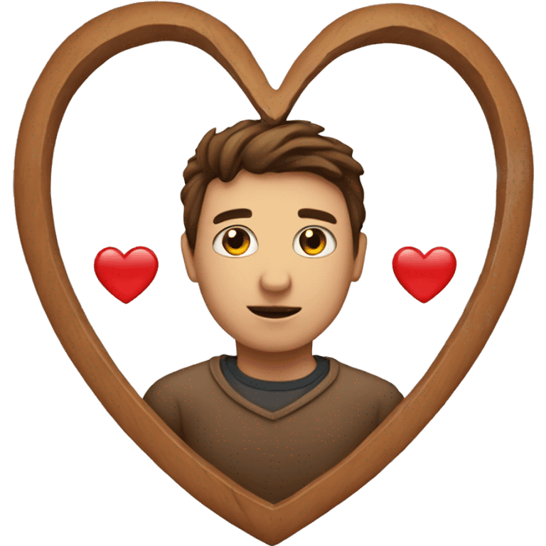 The heart is inside a person emoji