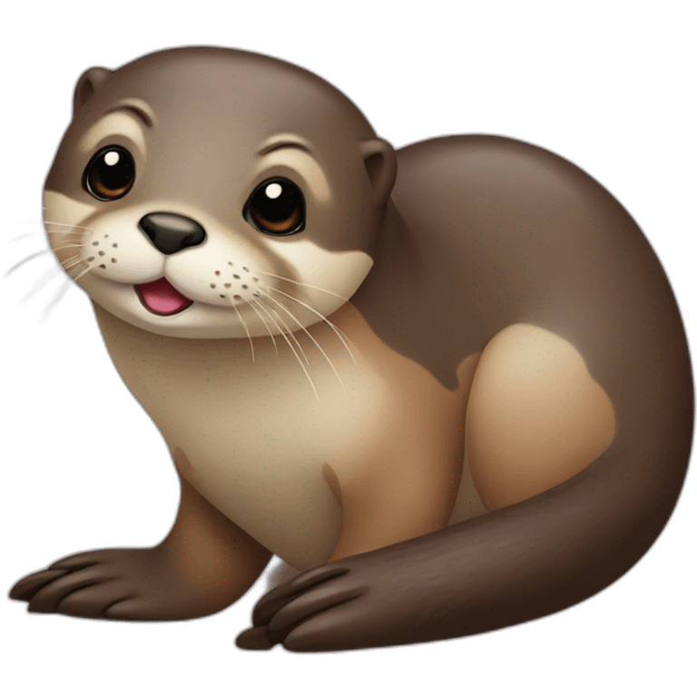 Loutre sur tortu emoji