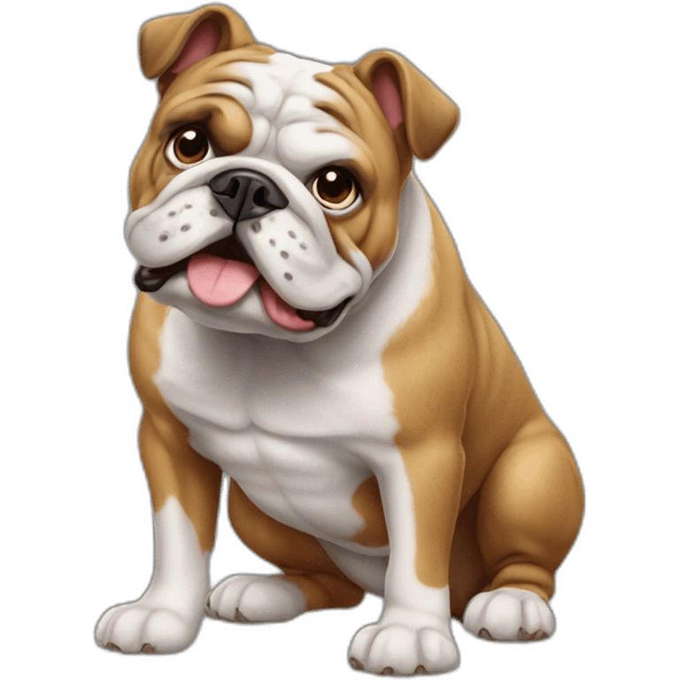 Dog Bulldog full-height emoji