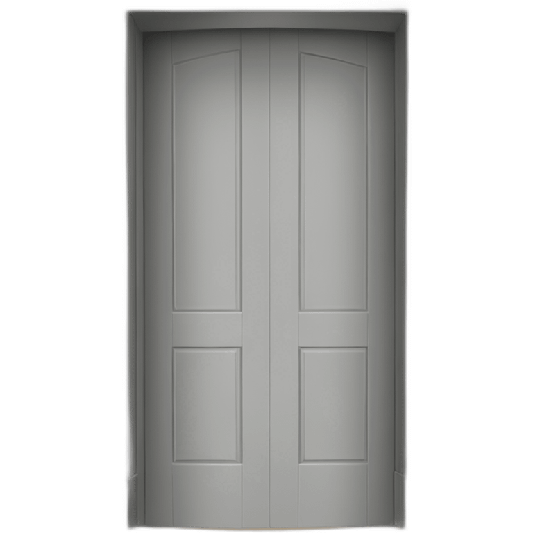 One light gray wooden open door emoji