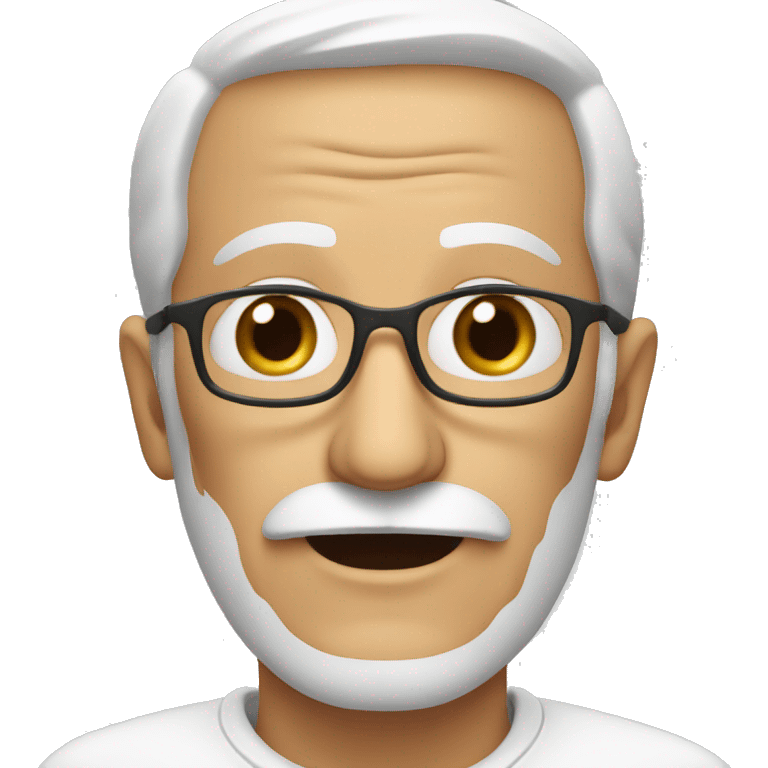 old man with very short black mustache emoji