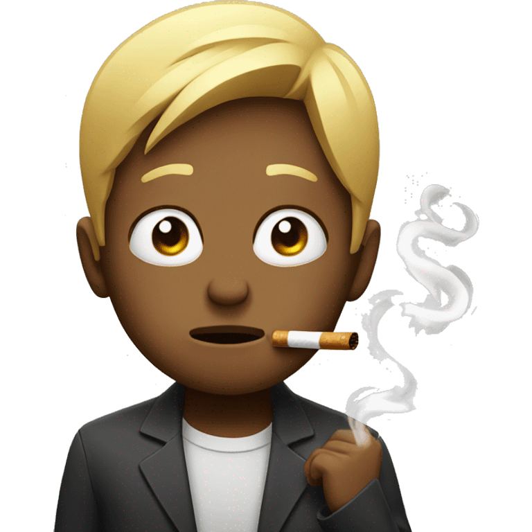 Smoking and crying emoji