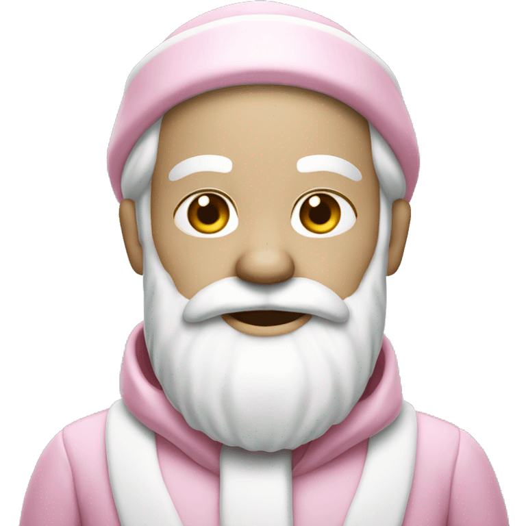 Light Pink Santa Claus with white skin emoji