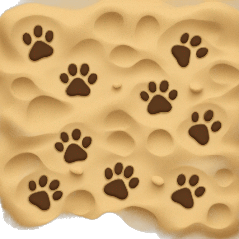 sand with paw prints emoji