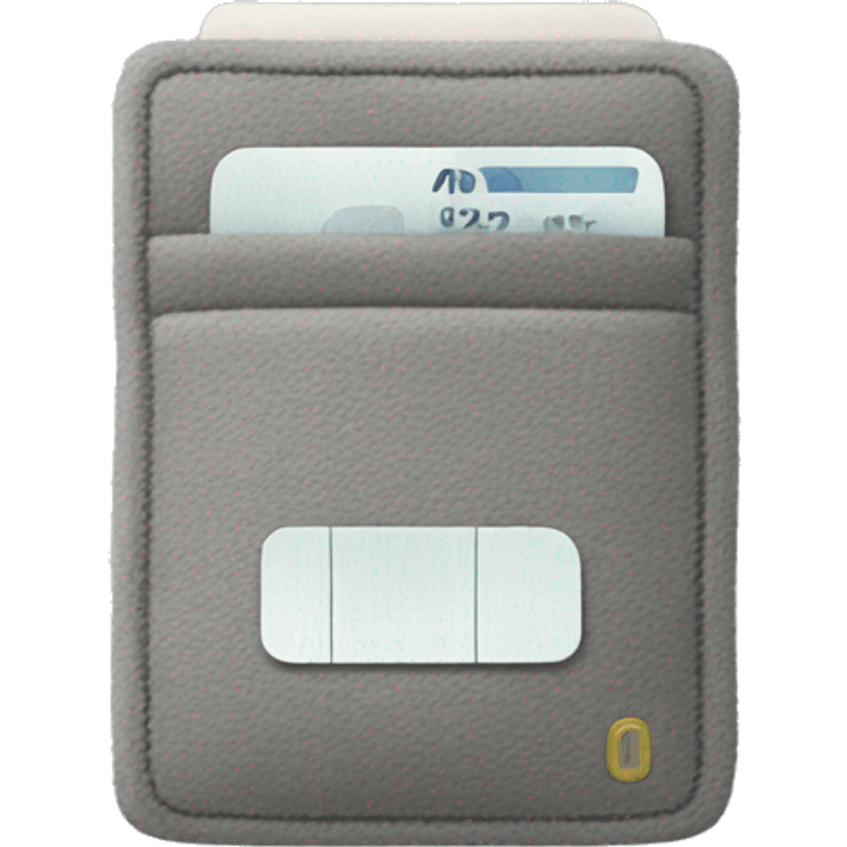 A grey plushie that looks like a vertical bank card emoji