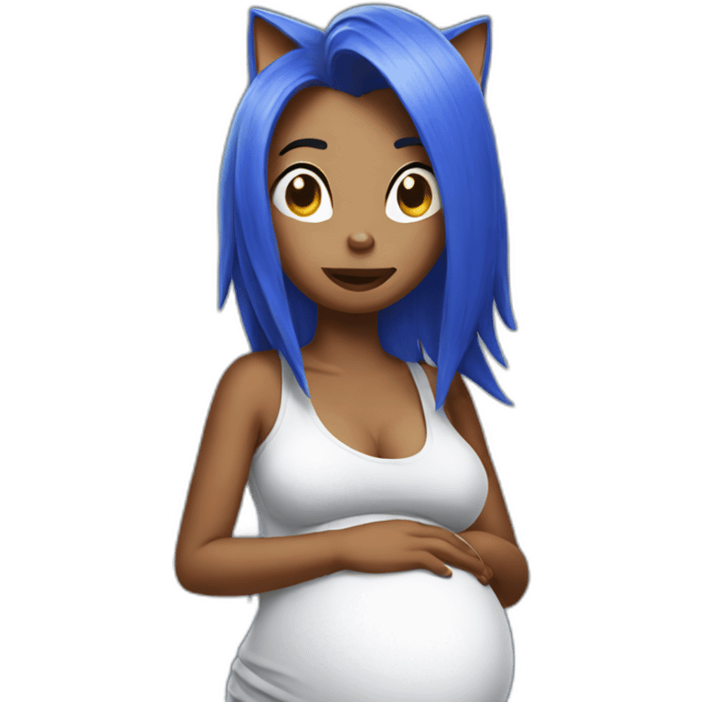 pregnant sonic emoji