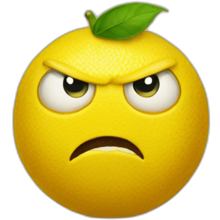 angry lemon emoji