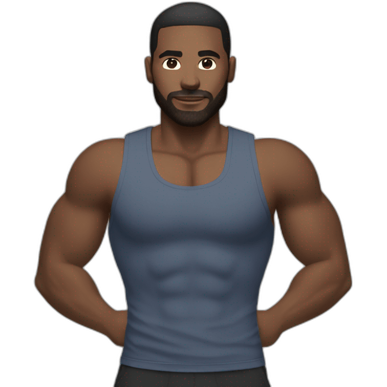 Classic workout clothes for white faceless men emoji