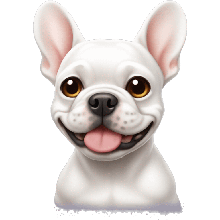 White Frenchie ￼ emoji