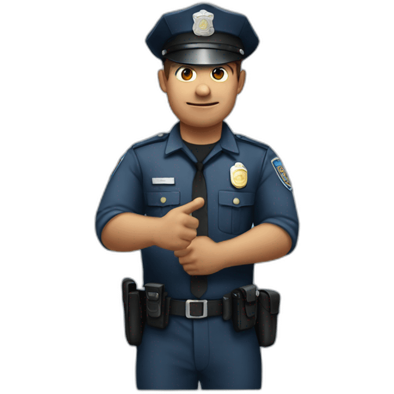 Policeman making a stop gesture emoji