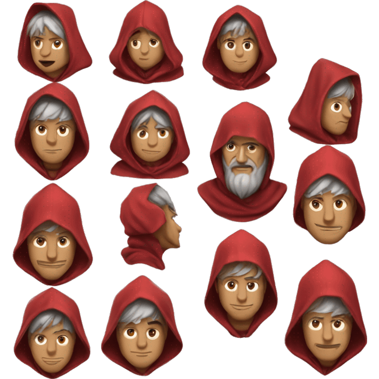 Dante Alighieri in a red hooded cloak emoji