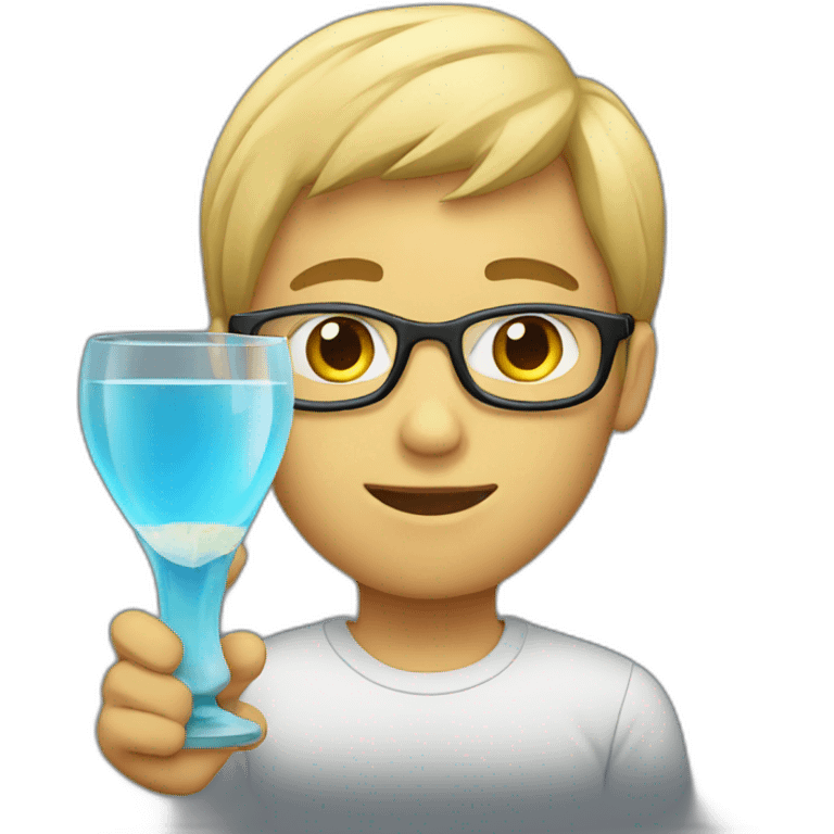 boy with a glass it guy emoji