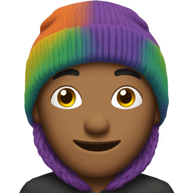 Colorful beanie emoji