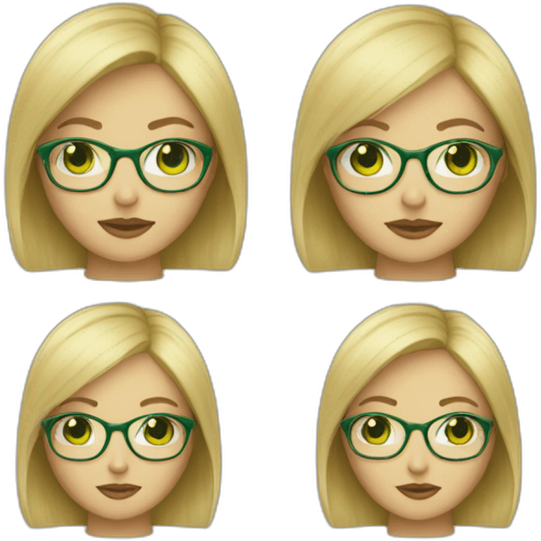 blond-girl-with-glasses-and-green-eyes-and-short-hair emoji