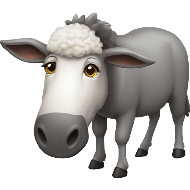 ￼ Half donkey half sheep emoji