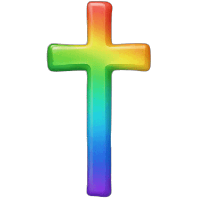 Cross and rainbow emoji