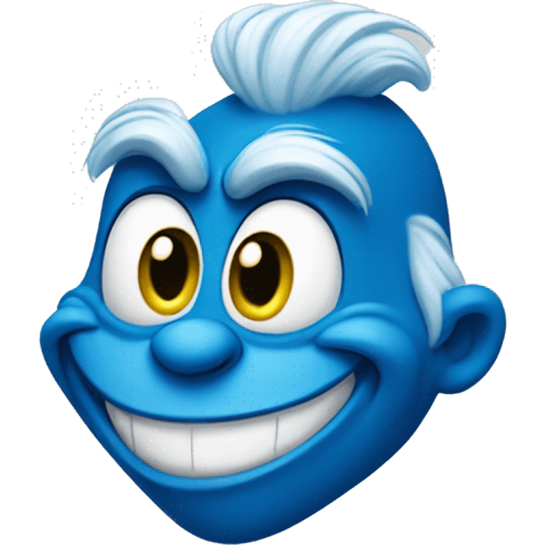 cartoon blue grinch grinning  emoji