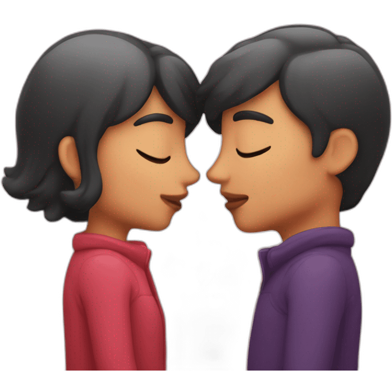 couple kissing hearts flying emoji