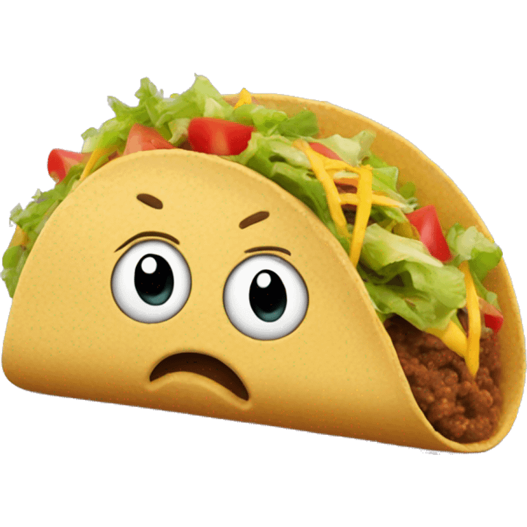 Taco with big lips emoji