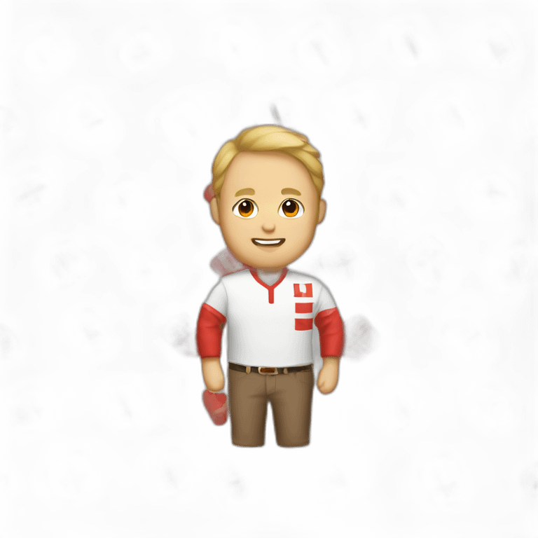 a man with a danish shirt on emoji