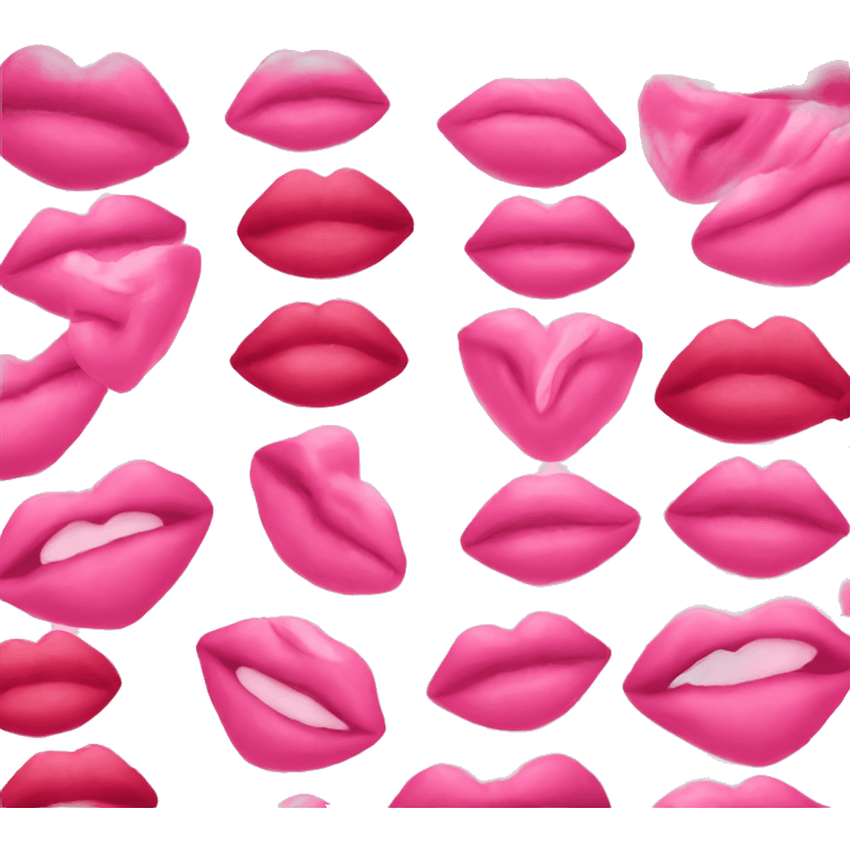 Pink kisses emoji