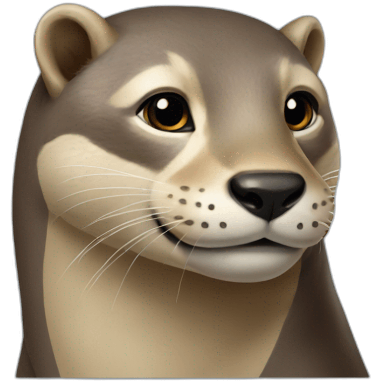 Loutre sur lion emoji