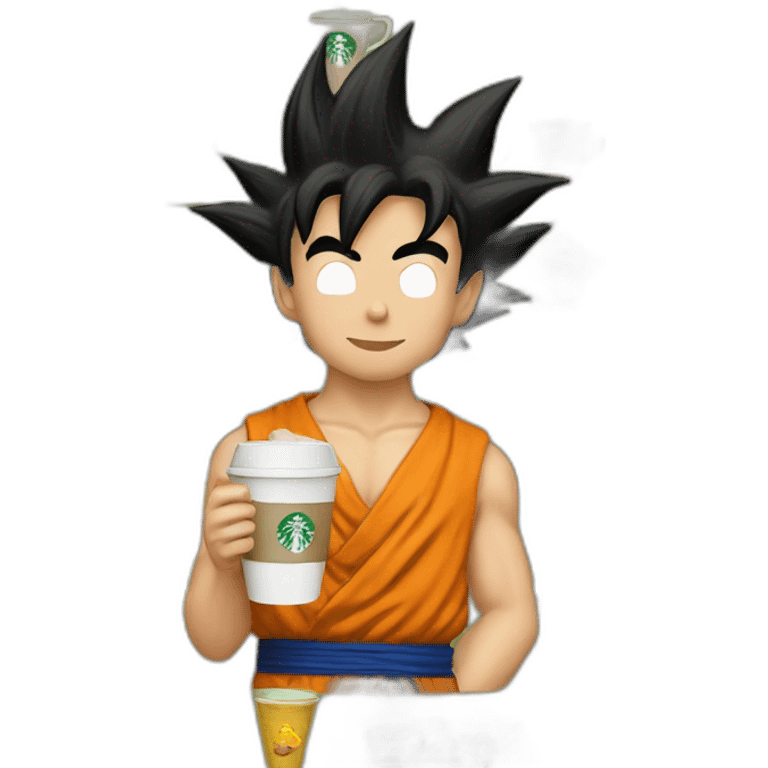 san goku drinks starbucks emoji