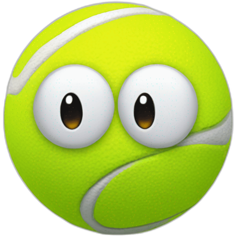 Tennisball with a face emoji