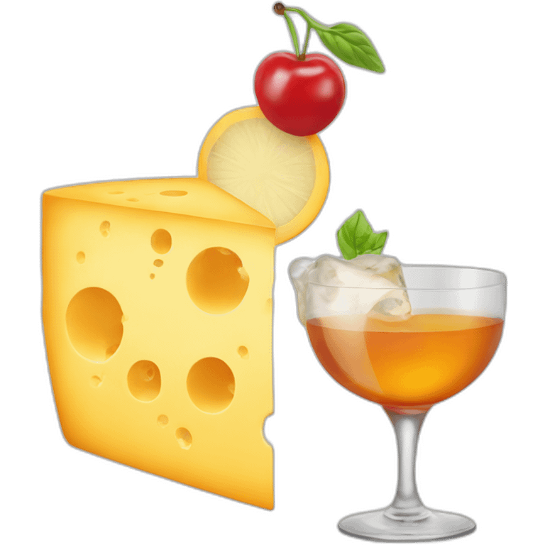 Cheese and cocktails emoji