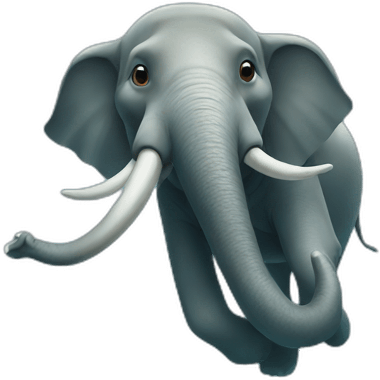 swimming elephant underwater emoji