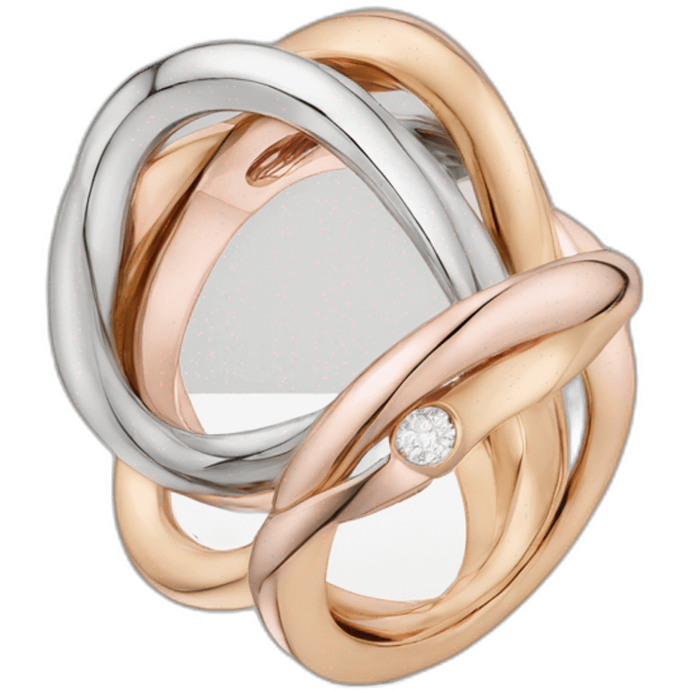 Cartier Trinity ring gold rose gold white gold emoji