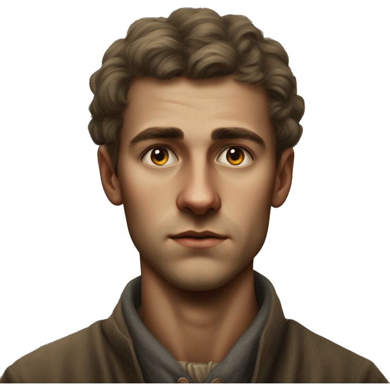 25 year old peasant during the 1917 revolution in russia photorealistic serious emoji