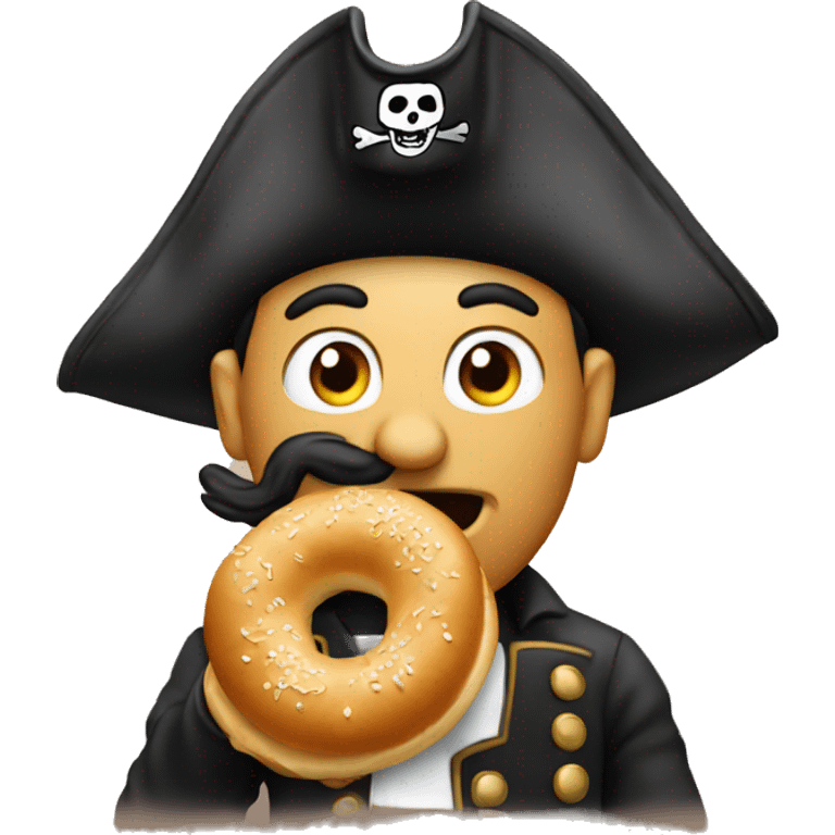 pirate eating bagel emoji